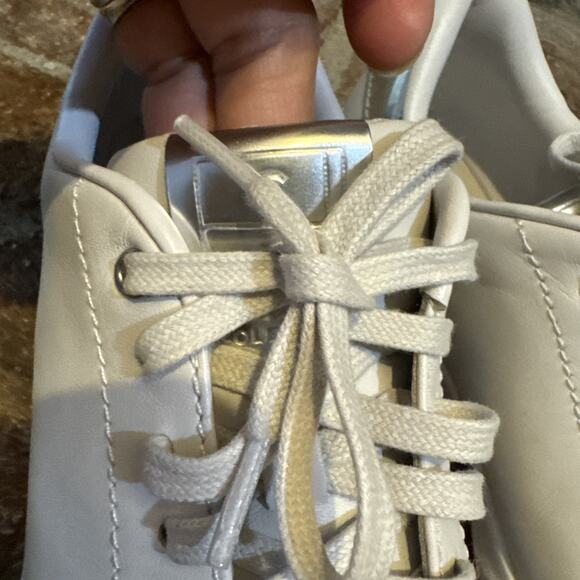 Cole Haan Women's GrandPro Light Gray Silver Leather Sneakers 6.5B - Picture 13 of 16